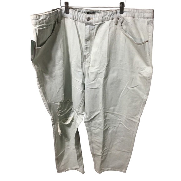 High Rise Distressed Relaxed Straight Jeans - Wild Fable - Plus Size 26 - Picture 1 of 8